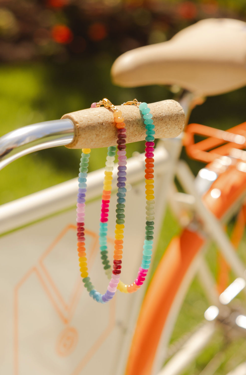 Rainbow or Summer Gemstone Necklace