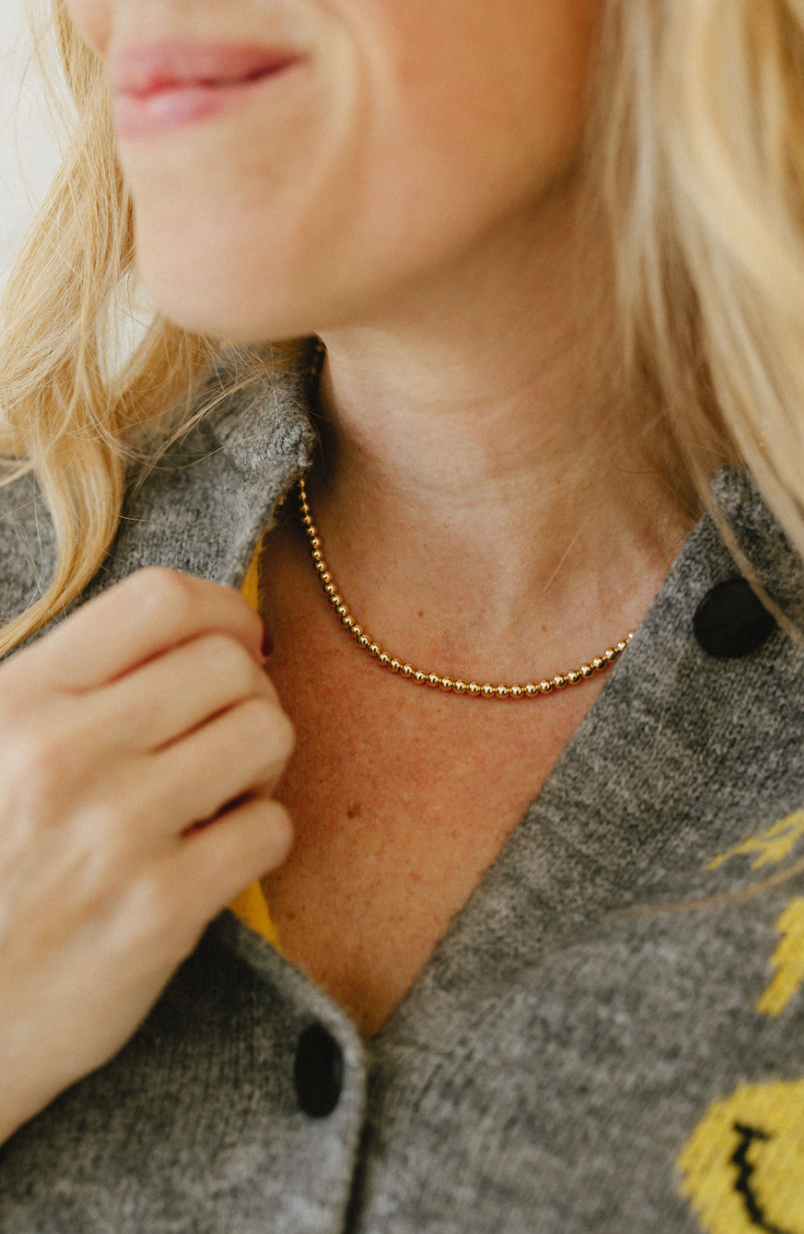 Gold-Filled Beaded Necklace