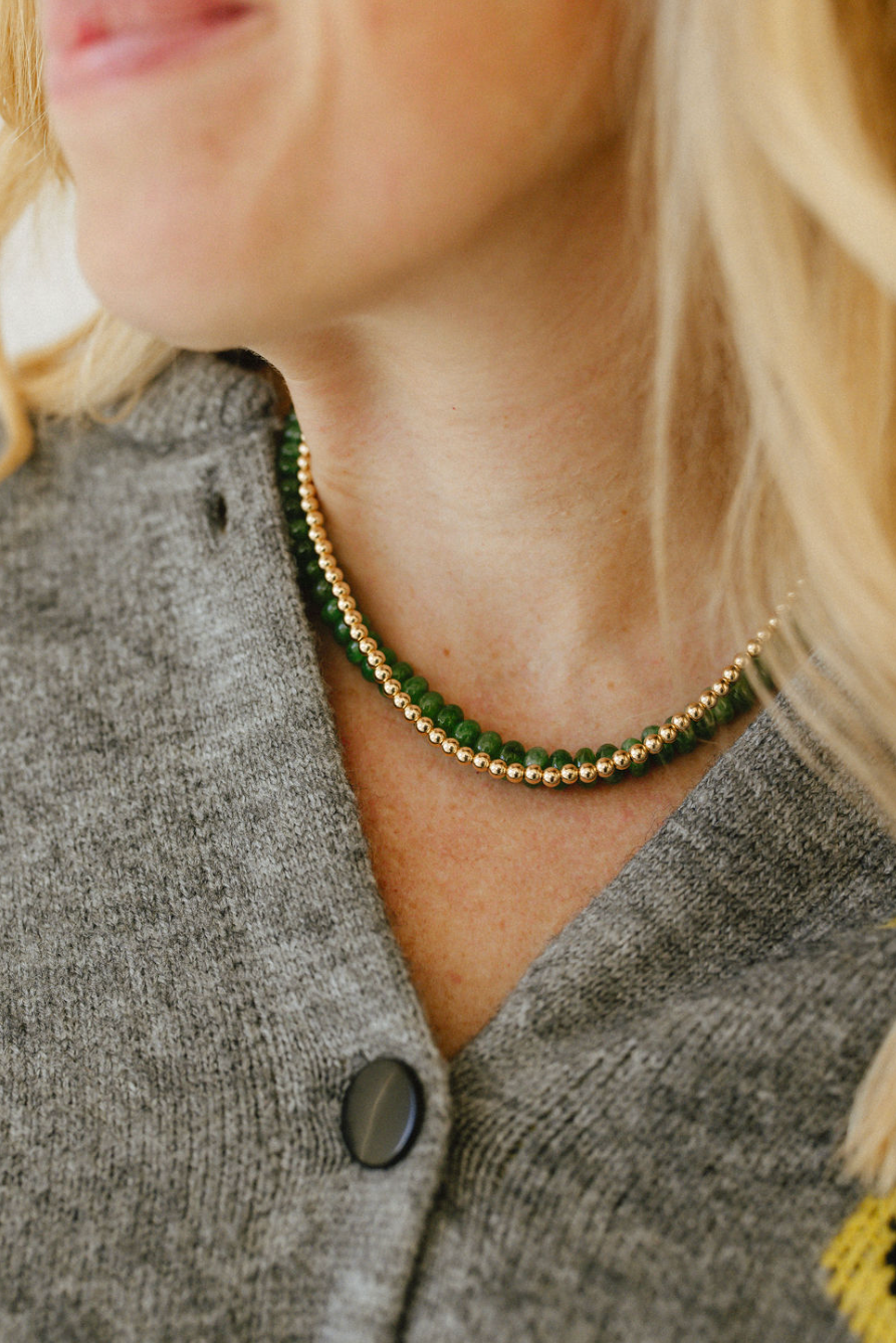 Forest Green Gemstone Necklace