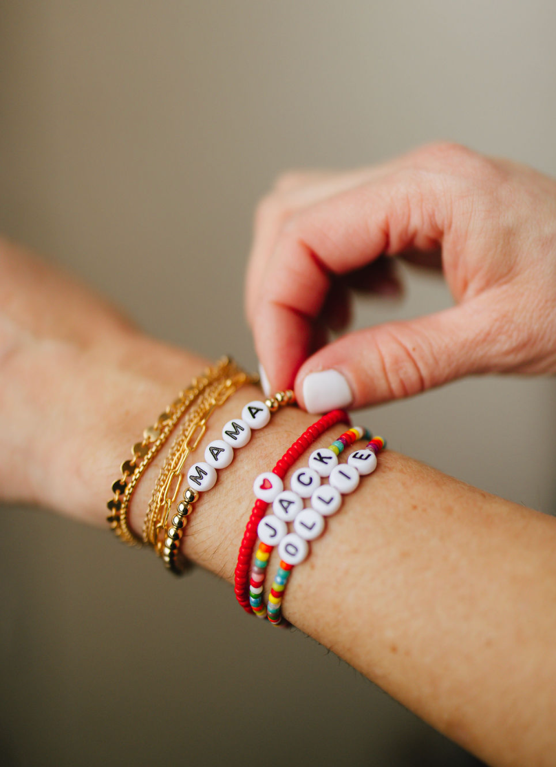 Mama Gold-Filled Beaded Bracelet